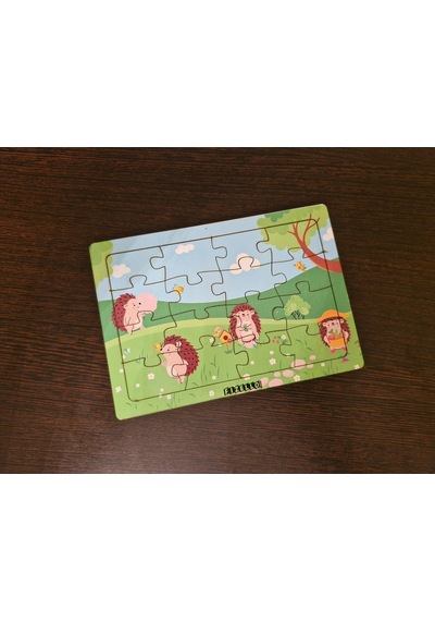 Kirpiler 16 Parça Eğitici Öğretici Ahşap Çocuk Puzzle Yapboz Bebek Çocuk Oyuncak