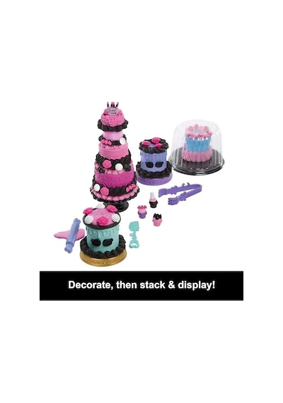 Havalı Doğum Günü Pasta Seti Ve Clawdeen Wolf Bebek, Pasta Kreması Ve Süsleme Şırıngası Gibi 20&apos Den Fazla Aksesuar İçeren Pasta Süsleme Temalı Oyun Seti, Jbg78 Açık Bej