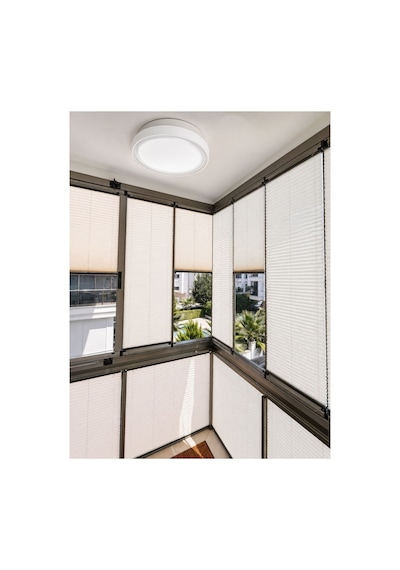 Hanedizayn Isıcam Plise Perde Delmeden Montaj Güneş Kırıcı Ölçüye Özel Üretim Cam Balkon, Mutfak, Ofis Ve Tüm Pvc Pencereler İçin Çok Renkli 3809vızon