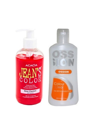 Jeans Color Saç Boyası Gül Kurusu 250 ml Ve Ossion Saç Boya Temizleyicisi 200 ml