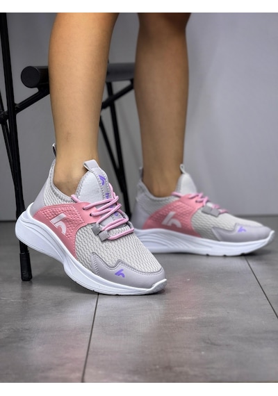Bağcıklı Unisex Çocuk Spor Ayakkabısı-buz-şeker Pembe-323 Çok Renkli