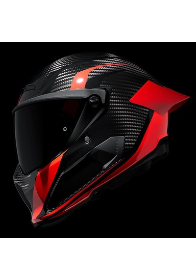 Ruroc At4.0 Track Rosso Kapalı Kask Siyah - Kırmızı