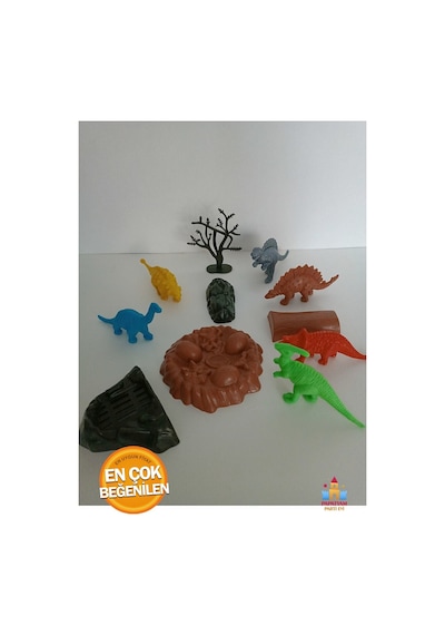 Oyuncak Dinazor Hayvanları Seti 11 Parça Büyük Boy Dinozor Dünyası Oyuncak Seti 11 Parça Kartelada