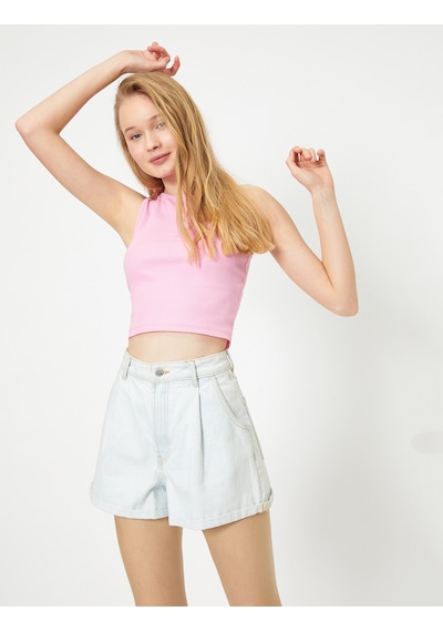 Koton Düz Atlet Pembe 0yal38235ık Gül