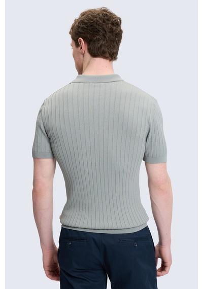 Hatemoğlu Haki Regular Fit Polo Yaka Rayon Tişört