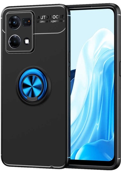 Oppo Reno 7 4G Kılıf Zore Ravel Yüzüklü Silikon Kılıf