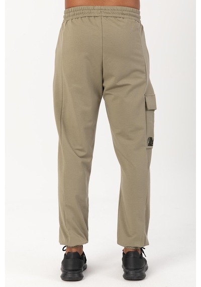 Maraton Sportswear Oversize Erkek Lastik Paça Basic Açık Haki Eşofman Altı 22466 Açık Haki