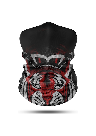 Dair Kırmızı Kaplan Desenli Motosiklet Bandana Boyunluk Outdoor Balakl