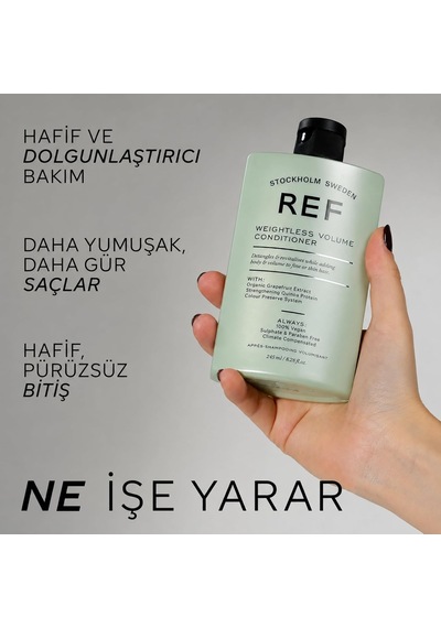 Erence Of Sweden Stockholm- Weıghtless Volume Condıtıoner 245 Ml Tüm Saç Tipleri Için Hacimlendirici Bakım Kremi