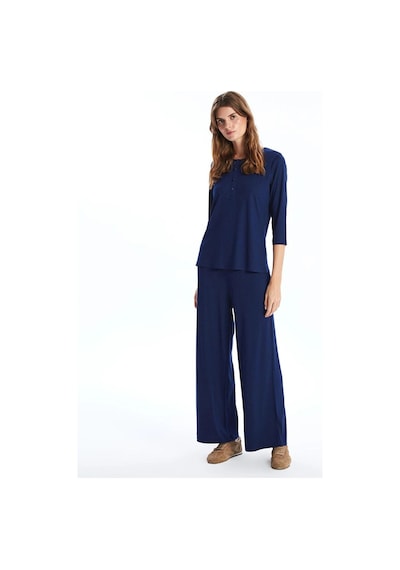 LC Waikiki Lcwaıkıkı Classic Lacivert Beli Lastikli Geniş Paça Kadın Pantolon Lıght Navy LC Waikiki Lcwaıkıkı Classic Lacivert Beli Lastikli Geniş Paça Kadın Pantolon Lıght Navy