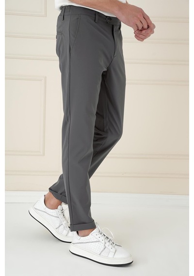 Efor Comfort Fit Beli Lastikli Yan Cep Füme Jogger Pantolon P 1150 Füme