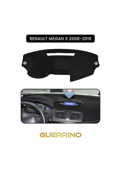Renault Megan 3 2008-2015 Torpido Koruma Halısı Siyah Kenar