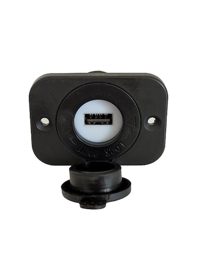 TEKLİ USB ŞARJ SOKETİ 12V/24  5V/3A YAT,KARAVAN,MARİNE