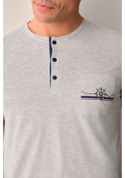 Suwen Anchor Erkek Pijama Takımı Sh26712660556 Koyu Lacivert