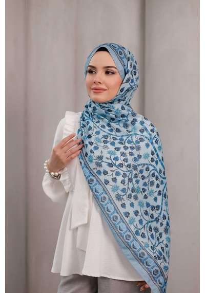 Mimiyum Alya Desen Soft Şal Bebe Mavisi