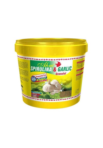 Ahm Spirulina Ve Garlic Ganulat Balık Yemi 3000 G