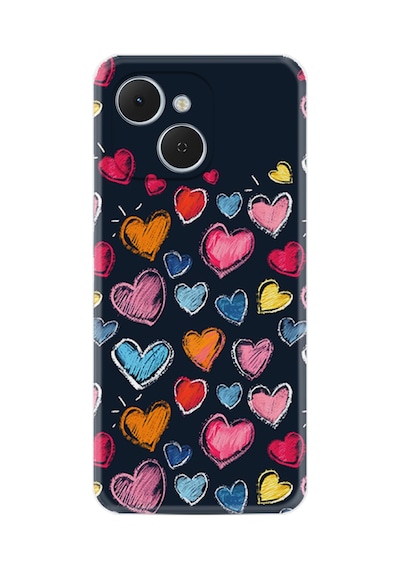 Tecno Spark 40c Km4n Kılıf Boutique Baskılı Resimli Boyama Kalpler Pcode -019