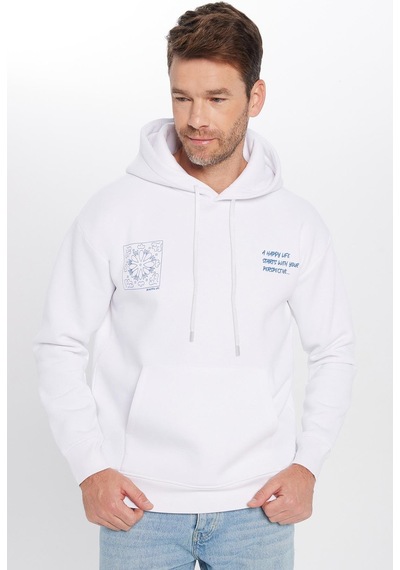 Tudors Unisex Oversize Geniş Kesim Pamuklu Yumuşak Dokulu İçi Polarlı Baskılı Beyaz Kapüşonlu Sweatshirt-32507 Beyaz Tudors Unisex Oversize Geniş Kesim Pamuklu Yumuşak Dokulu İçi Polarlı Baskılı Beyaz Kapüşonlu Sweatshirt-32507 Beyaz