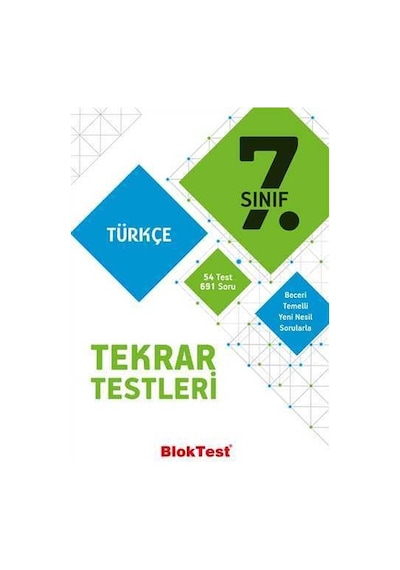 7.Sınıf Bloktest Türkçe  Tekrar Testleri- Bloktest Yayınları