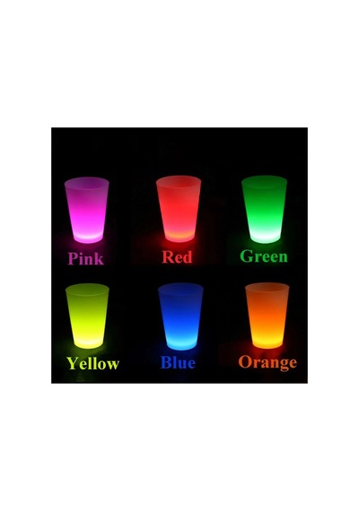 Glow Partisi Bardakları 6 Renk 6 Adet 1.5 Oz 4.5 X 6.5 Cm Çok Renkli