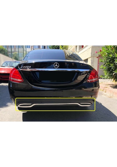 Mercedes W205 C Serisi Comfort 14-17 Arka Tampon Altı Difüzör 3 P