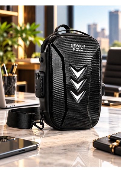 Newish Polo Erkek Şifreli Kilitli Su Geçirmez Tek Sırt Askılı Sling Bag Usb Ve Kulaklık Çıkışlı Çapraz Omuz Ve Sırt Çantası Siyah - 007 Newish Polo Erkek Şifreli Kilitli Su Geçirmez Tek Sırt Askılı Sling Bag Usb Ve Kulaklık Çıkışlı Çapraz Omuz Ve Sırt Çantası Siyah - 007