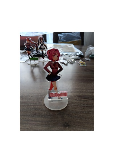 Owl Bag Doki Doki Literatüre Club Natsuki Karakteri Desenli Tasarım Acrlyic Pleksi Figür 10 Cm