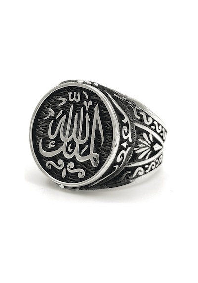 Gümüş Erkek Yüzük Arapça Mülk Sahibi Allah Dır Yazılı