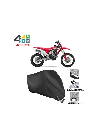 Honda Crf 450X Motosiklet Brandası ( Kilit Uyumlu - Siyah