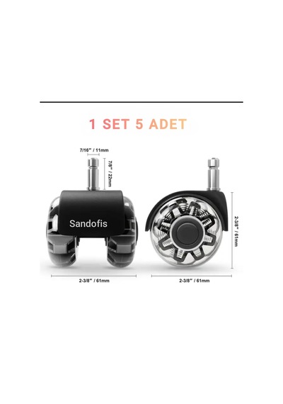 Titanyum Gri Premium Ofis Koltuğu Tekeri, 5 Adet Set, 50 Mm Çapında, Pim Çapı 11mm,sessiz Hareket Ofis Sandalyesi Tekerlekleri Siyah Titanyum Gri Premium Ofis Koltuğu Tekeri, 5 Adet Set, 50 Mm Çapında, Pim Çapı 11mm,sessiz Hareket Ofis Sandalyesi Tekerlekleri Siyah