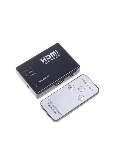 3 Port Hdmi Switch FHD Çoklayıcı HDMI Çoğaltıcı Kumanda + IR Göz