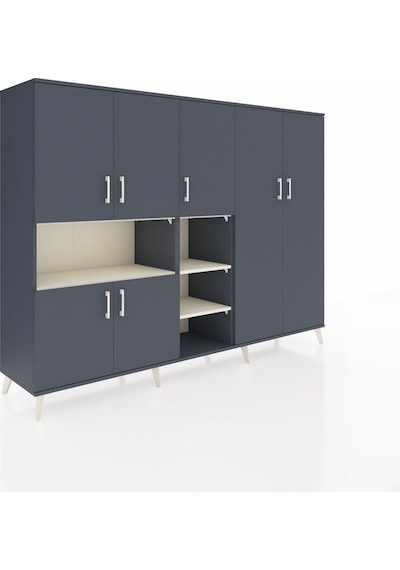 Hyperion Dolap 13 Raflı 7 Kapaklı 220x44x163 Antrasit-antrasit/ay Antrasit-antrasit/aytaşı Hyperion Dolap 13 Raflı 7 Kapaklı 220x44x163 Antrasit-antrasit/ay Antrasit-antrasit/aytaşı