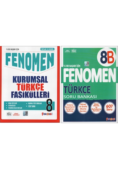 Fenomen 8.sınıf Kurumsal Türkçe Fasikülleri +fenomen 8. Sınıf 8b Türkçe 2 Kitap