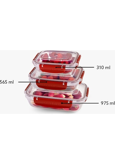 Master Dikdörtgen Saklama Seti 3'lü 310-565-975 Ml Royaleks-30886 Diğer