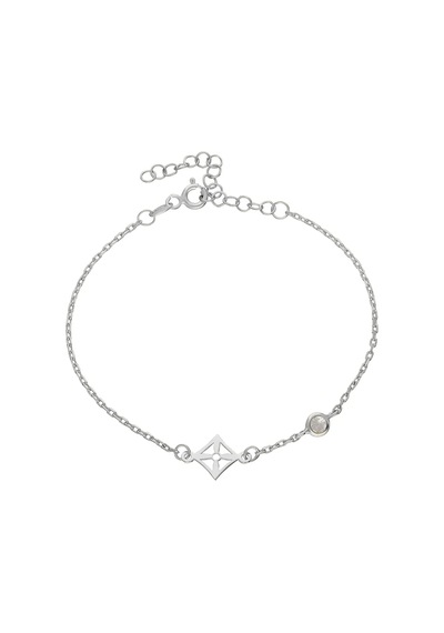 Taşlı Bileklik 717012 Rose Gümüş