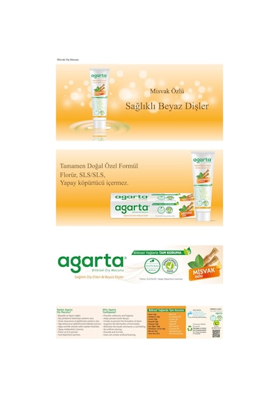 2 Adet Doğal Florürsüz Misvak Özlü Diş Macunu 100 Ml