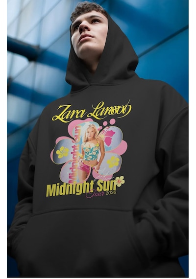 Sevbano Zara Larsson Midnight Şarkıcı Ön Baskılı Unisex Oversize Premium Siyah