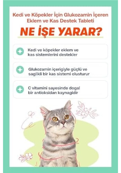 Biofeline Move+g Glucosamine Tablet Kedi Ve Köpekler İçin Eklem Ve Kas Desteği