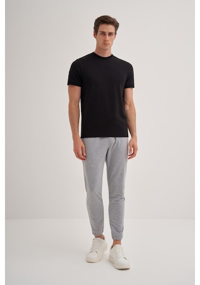 Cazador 4620 Bisiklet Yaka T-shirt Siyah