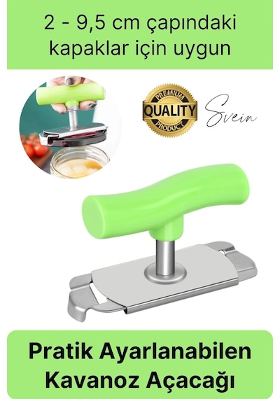 Pratik Kavanoz Kapağı Açacağı Ölçülü Ayarlanabilir Kolay Metal Şişe Kapak Açıcı Plastik Tutacak Standart Diğer