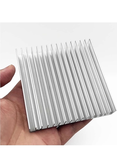 10cm X 10cm X 1.8cm Alüminyum Metal Soğutucu Blok Radyatör Peltier Isı Düşürücü Amfi Led Entegre