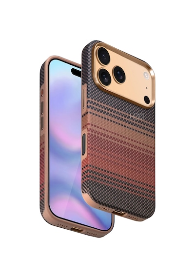 Apple Uyumlu iPhone 17 Pro Max Hbc-377 Kevlar Slim Magsafe Kapak - Gün Batımı
