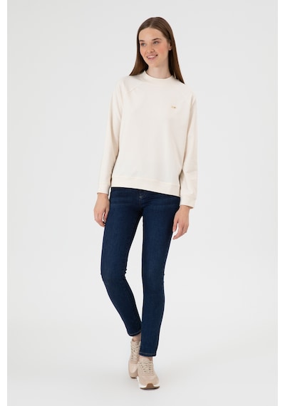 U.S. Polo Assn. Kadın Krem Regular Bisiklet Yaka Basic Sweatshırt 50313610-VR071