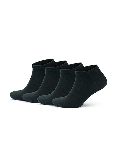 Ozzy Socks 4 Çift Ekonomik Pamuklu Siyah Erkek Patik Siyah