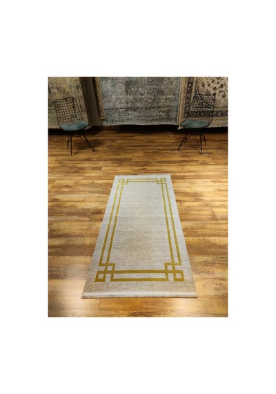 Monet Mt19a Gri-gold Halı Altın