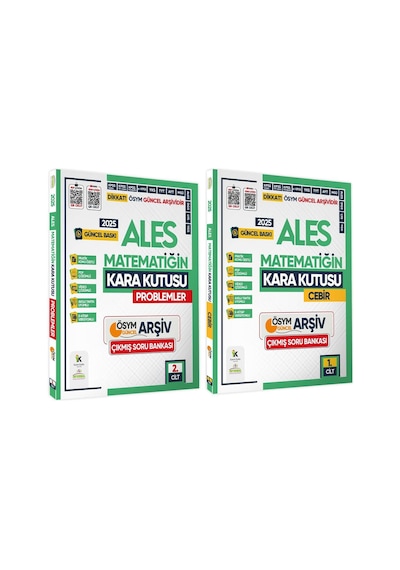 2025 Ales Matematiğin Kara Kutusu 1.-2.cilt Ösym Çıkmış Soru Bankası 2li Set Video/pdf Çözümlü