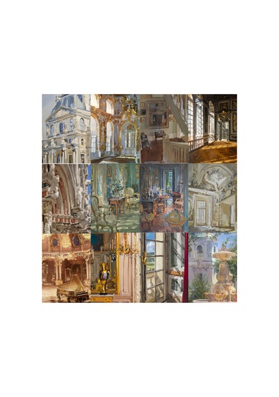 12 Parça A5 Vintage Fransız Sanatı Yağlıboya Poster Seti French Aesthetic Wall Collage Duvar Afişi