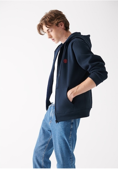 Mavi - Fermuarlı Lacivert Sweatshirt 066979-70490 Lacivert