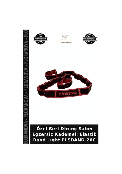 Özel Seri Direnç Salon Egzersiz Kademeli Elastik Band Lıght Elsband-200 Çok Renkli