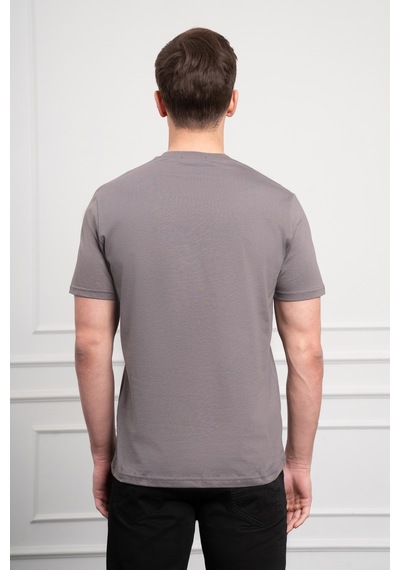 Erkek Antrasit Basic Bisiklet Yaka Dynamic Fit Pamuk T-shirt 25yc018004053 Antrasit Antrasit
